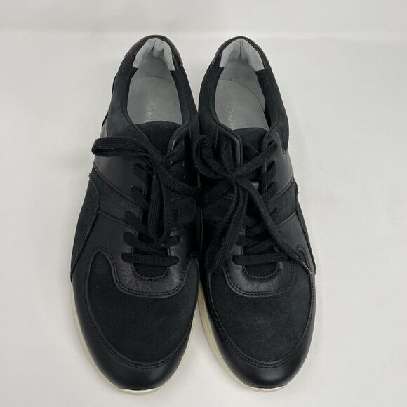EVERLANE Mens The Trainer Lace-Up Black Leather Sneakers EUC Sz 13 - Picture 9 of 11